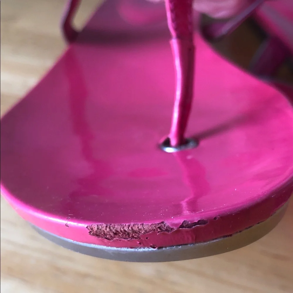 Coach poppy rare spring Vibrant Sophie Pink Heart Sandals - Picture 4 of 11